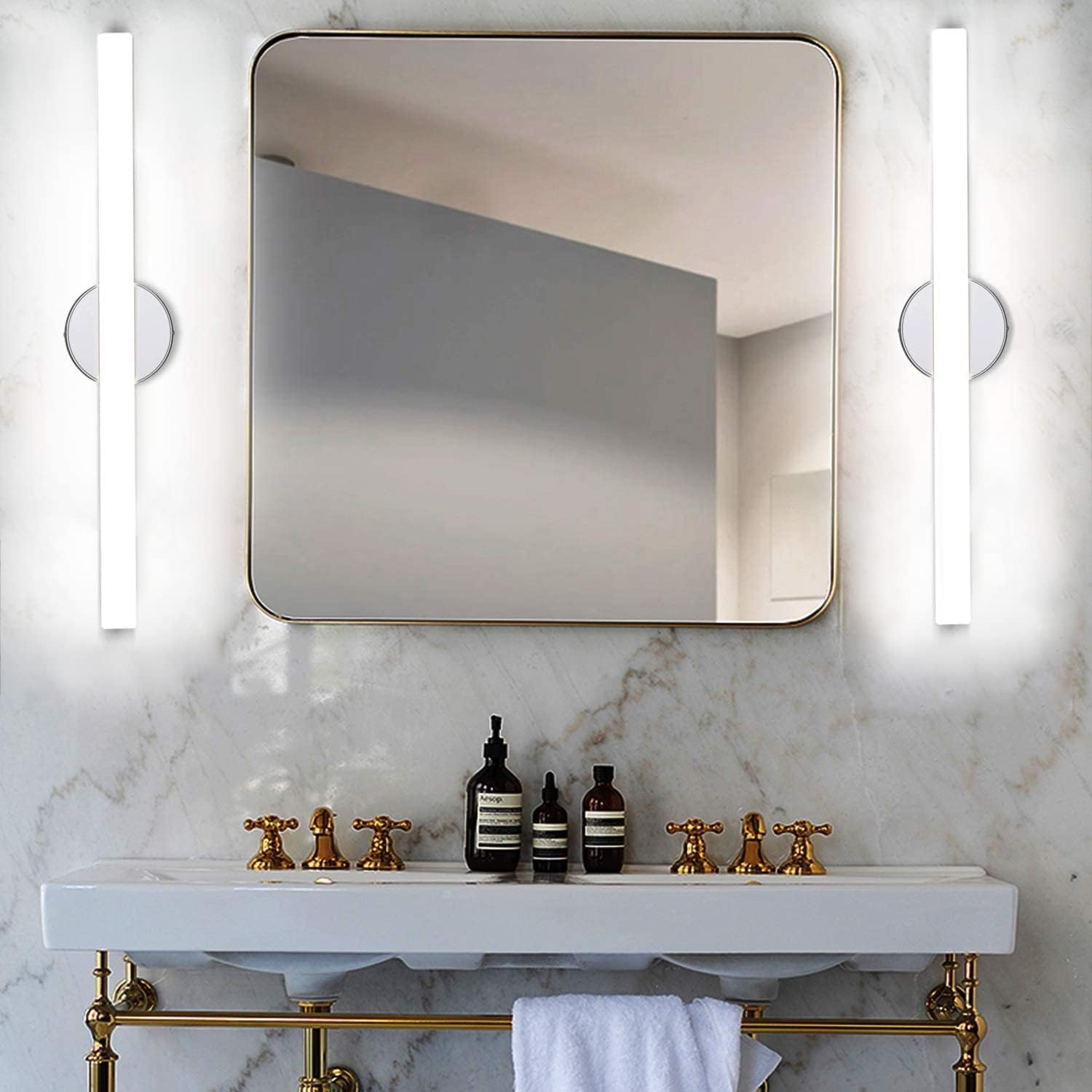 Snapklik.com : Bathroom Vanity Light, 16W 24inch Bathroom Light Fixture,1520LM Led Vanity Lights ...