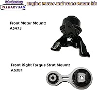 Vista 5 de Conjunto de soportes de motor 3 piezas compatible con 2006 2007 2008 2009 Fo-rd Fusion 2.3L/3.0L Mercury Milan A5473 A5381 A5474