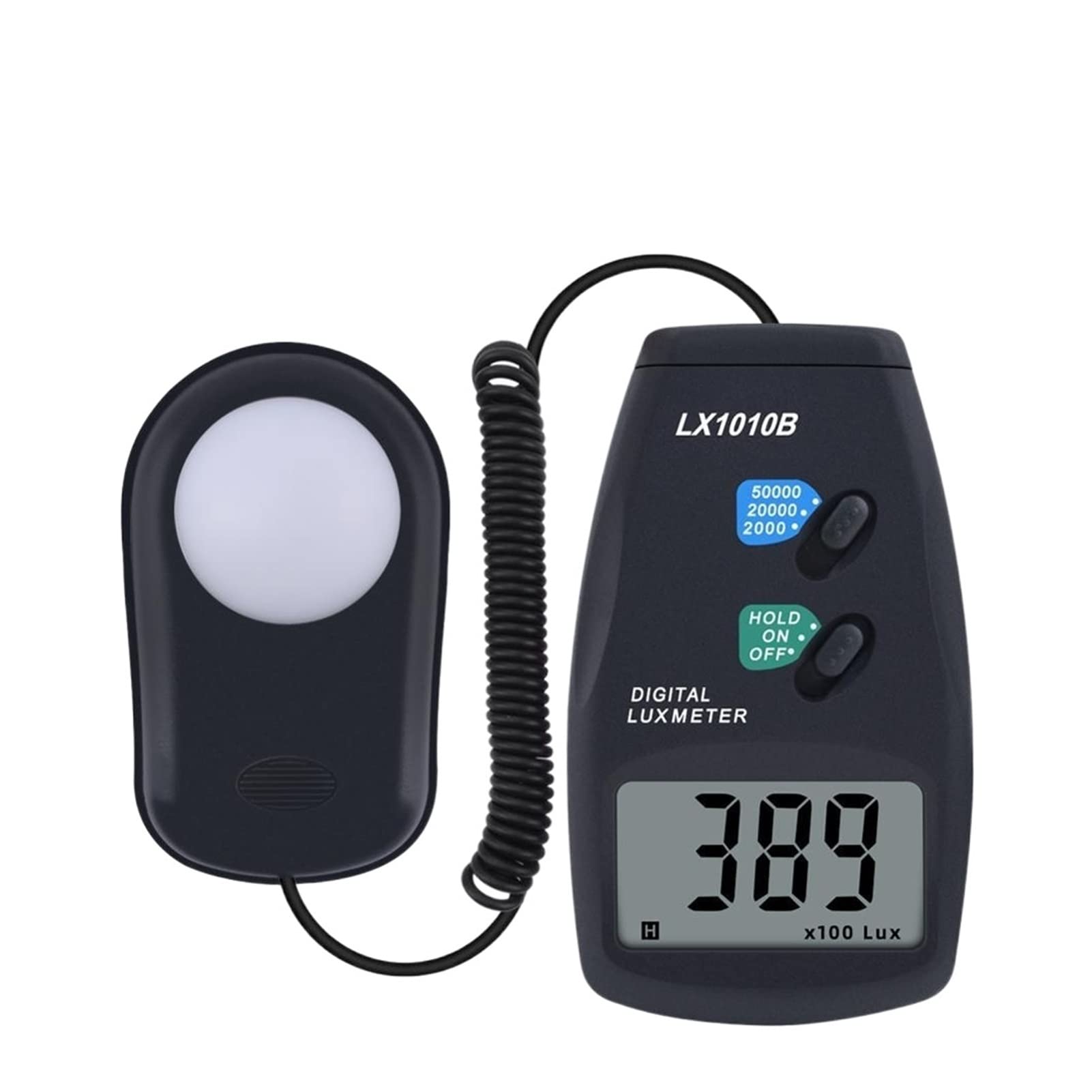 LNHHG Digital Illuminance Meter, Light, Illuminator, Handheld Ambient Temperature Measuring Instrument, 0-50000 Lux Photometer Exposure Remote Control