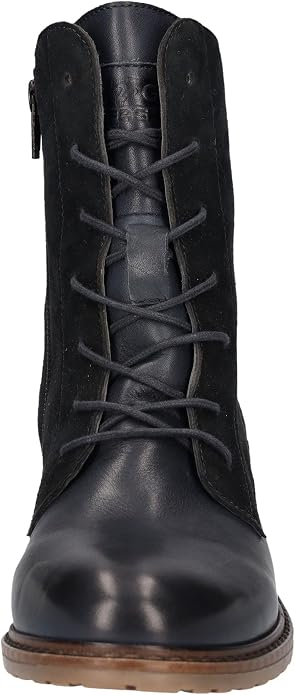 Stivale Tronchetto Donna In Ecopelle Nera Punta Meta' Polpaccio Tacco Spillo Sottile 12 Cm Zip Morbido Basic