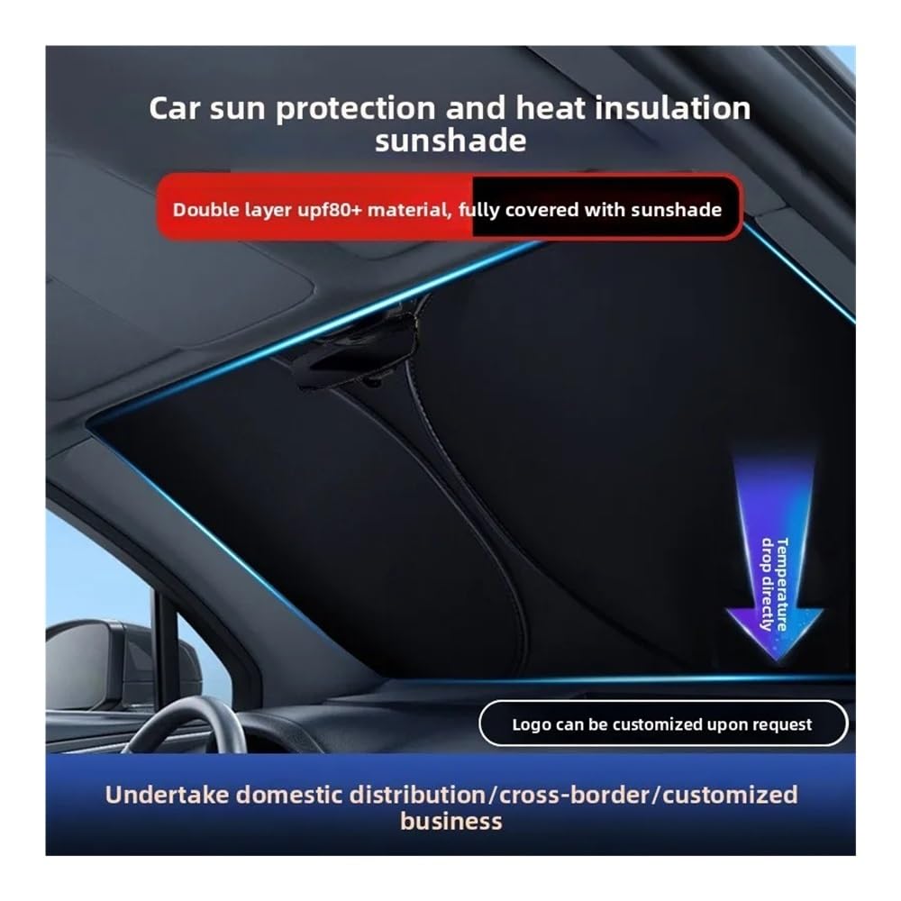 Parasol para Coche Parasol para Parabrisas Coche Protector Solar Reflectante Calor para Estacionamiento Cubierta Universal para Ventana Delantera Automático