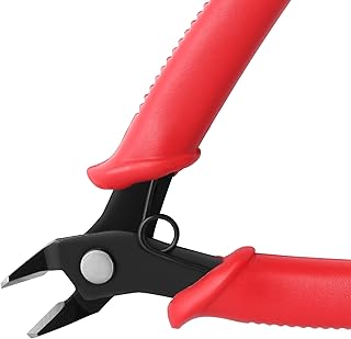 GOLD DEER 5-Inch Diagonal Cutting Pliers Precision Mini Flush Cutters Cutting Pliers Electronics Flush Cutter Micro Wire Cutter Small Side Cutter with Spring Jewelry Making Tool for Making Crafts
