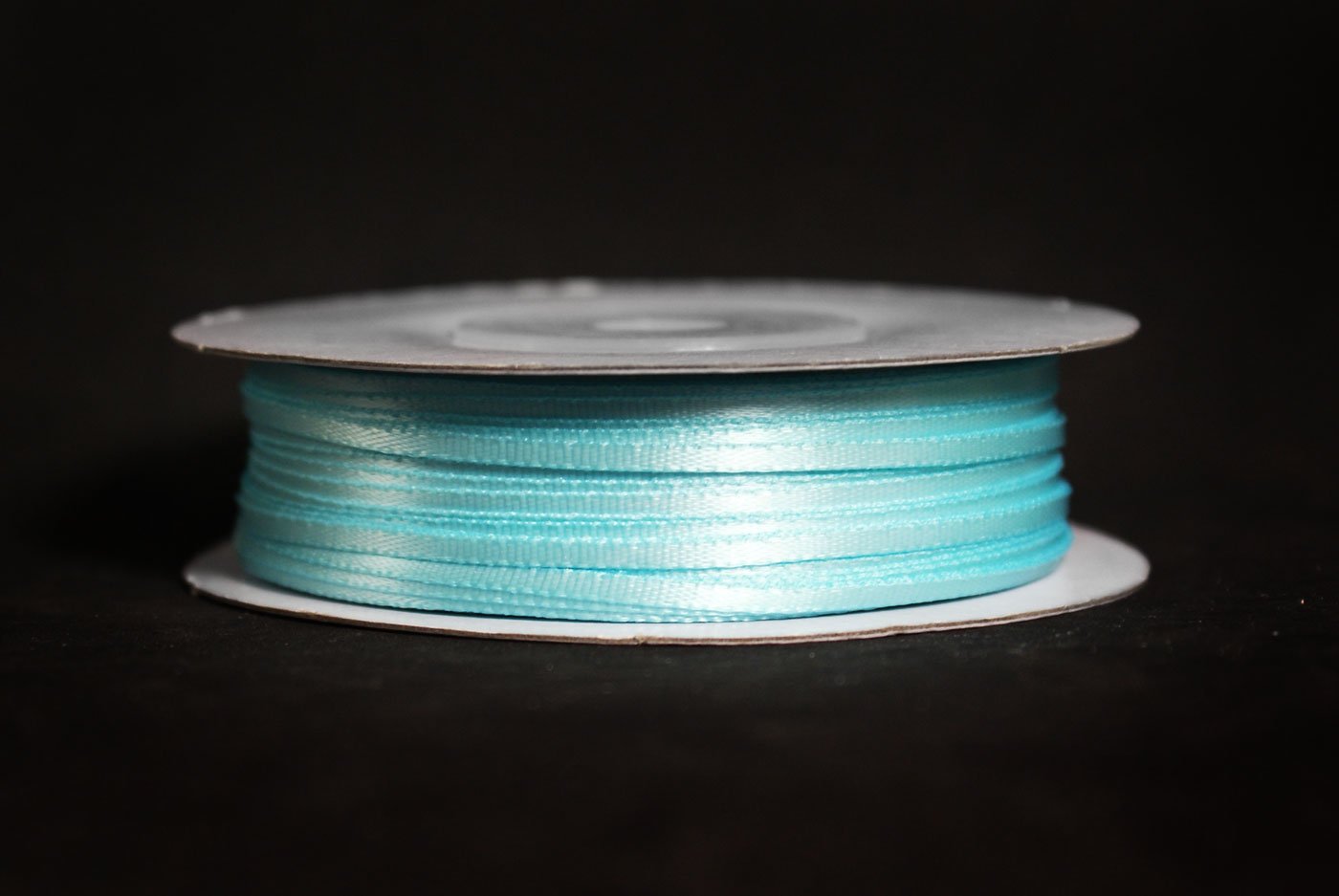 CalCastle CraftDouble Face Satin Ribbon Polyester 100yrds Spool 1/8" (Aqua)