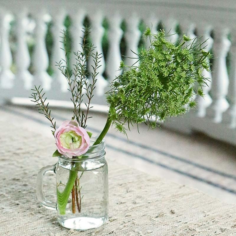 Miniatura 5 de Kate Aspen Tarros grandes de vidrio con tapas y asas, tarros de masón, vasos para beber y decoración de recuerdos de bricolaje, boca ancha, 12 onzas