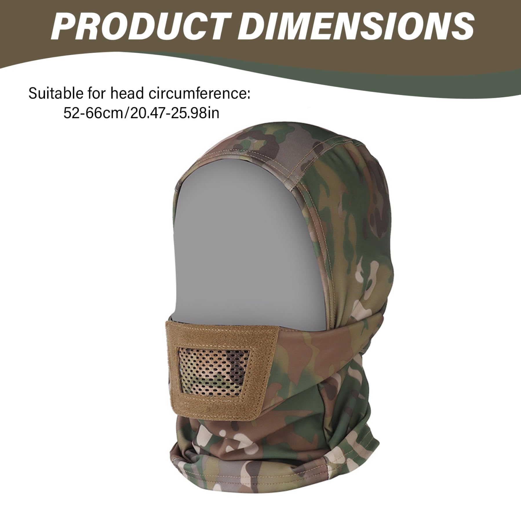 Airsoft-Helmzubehör, Halswärmer, Gesichtsschutz mit atmungsaktivem Mundschutz, taktische Maske mit Airsoft-Helm/Maske