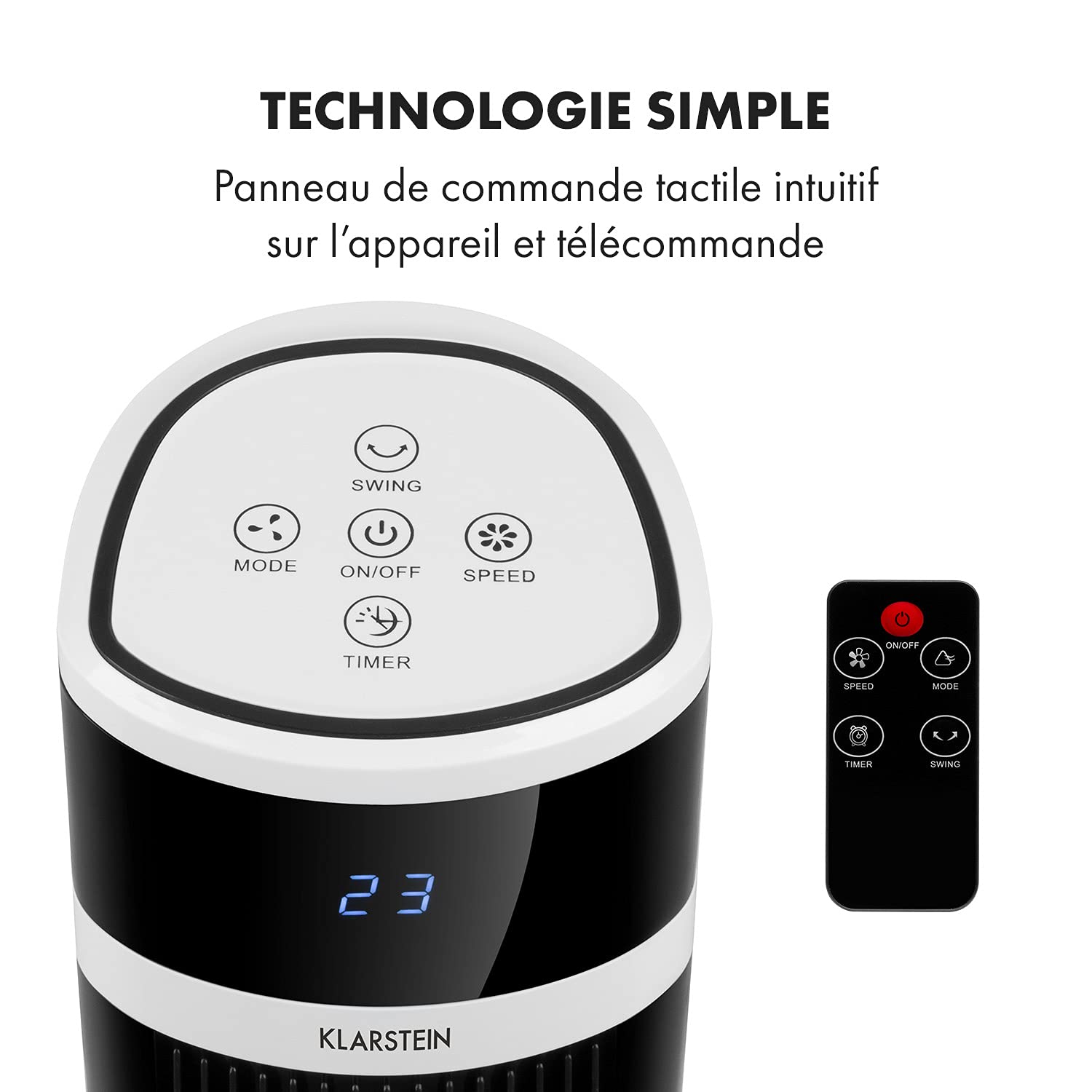 Icetower Smart - Ventilateur sur pied, 45 Watt, Contrôle par Icetower Smart - Ventilateur sur pied, 45 Watt, Contrôle par