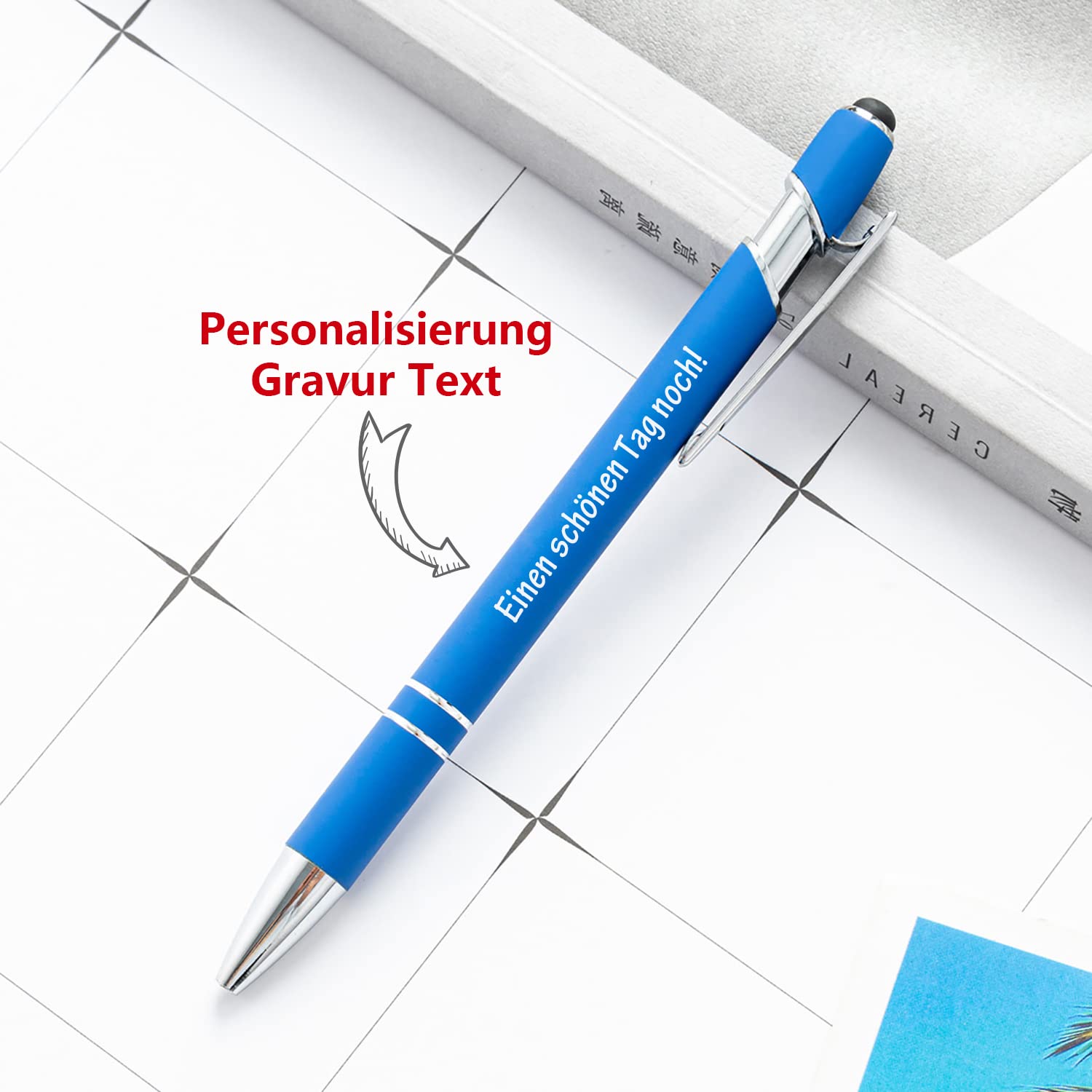 48 personalisierte Stifte mit Namen, Soft-Touch-Kugelschreiber, der beste Stift für Schüler/Erwachsene, Weihnachten, Abschluss, Jubiläum, Büro, Schule, glattes Schreiben
