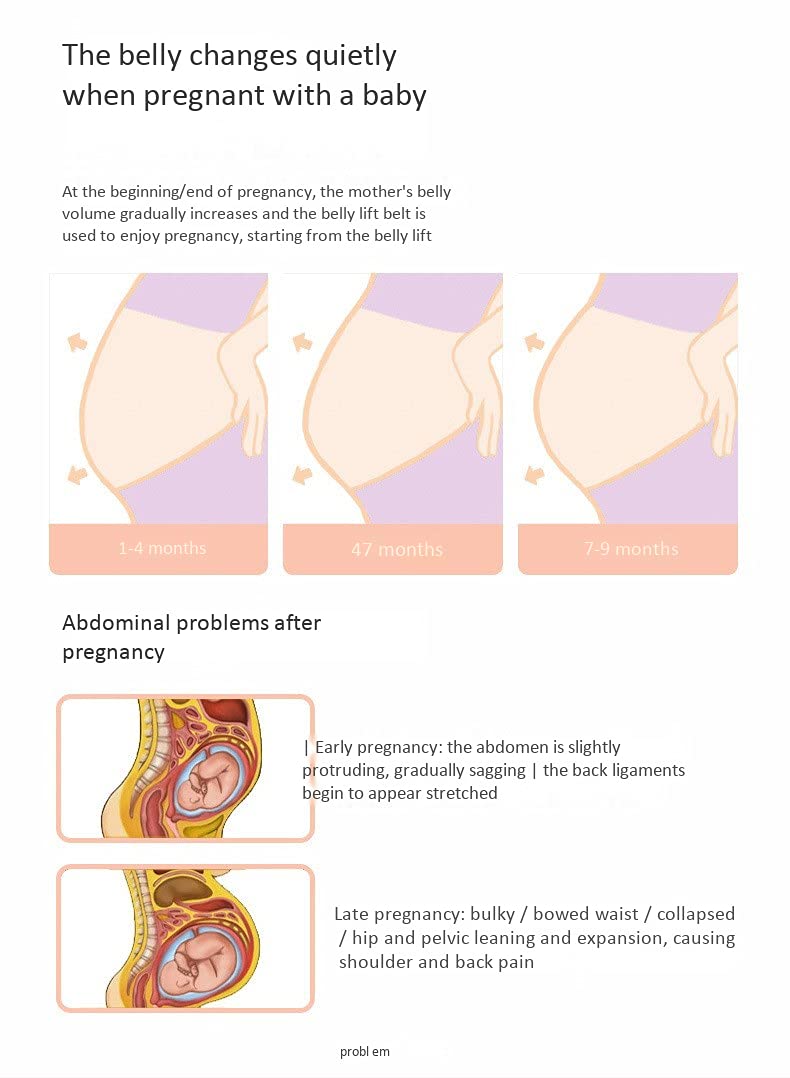 Cintura di Sostegno, Bendaggio Atletico Prenatale per Gravidanza con Doppia Fascia per Spalle Cintura per Addome Maternità per Culla Prenatale per Bambini,M (codice Personalizzato)