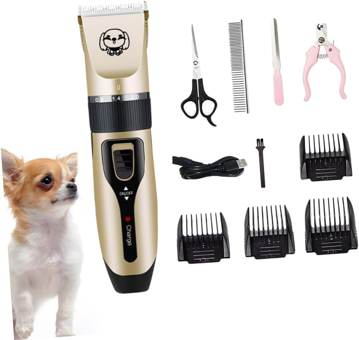 Pet Hair Trimmer 4pcs Dog Clipper Safe Ceramic Head Grooming Tool Quiet Hair Scissor for Dogs