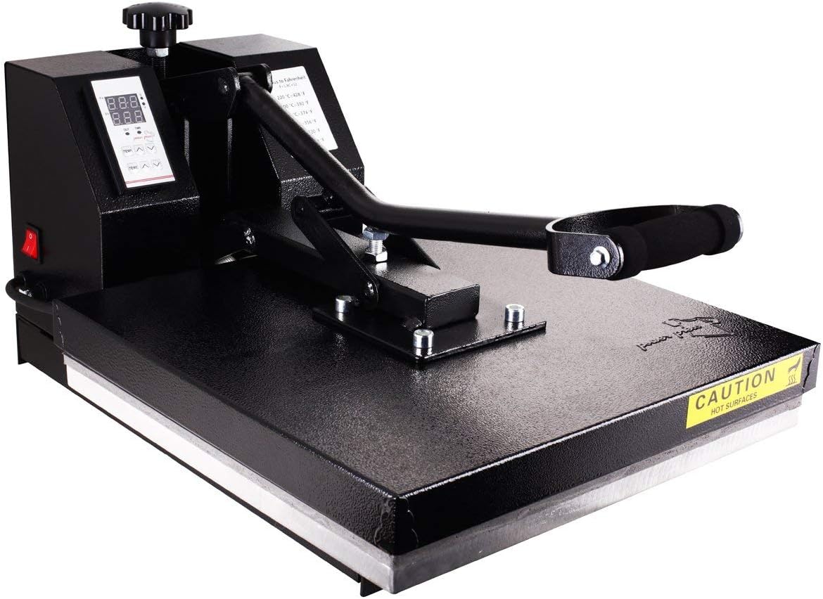 PowerPress HPM-1515-BK Industrial-Quality Digital Sublimation T-Shirt Heat Press Machine, 15inx15in, Black (Renewed)