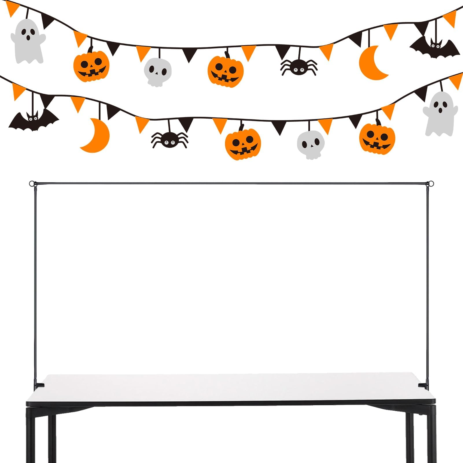 Over The Table Rod Stand, Balloon Flower Arch Frame, Adjustable Metal Table Arch, Display Bar Hanging Rail Clamps, for Birthday Wedding Party Christmas AnniversaryDecorating