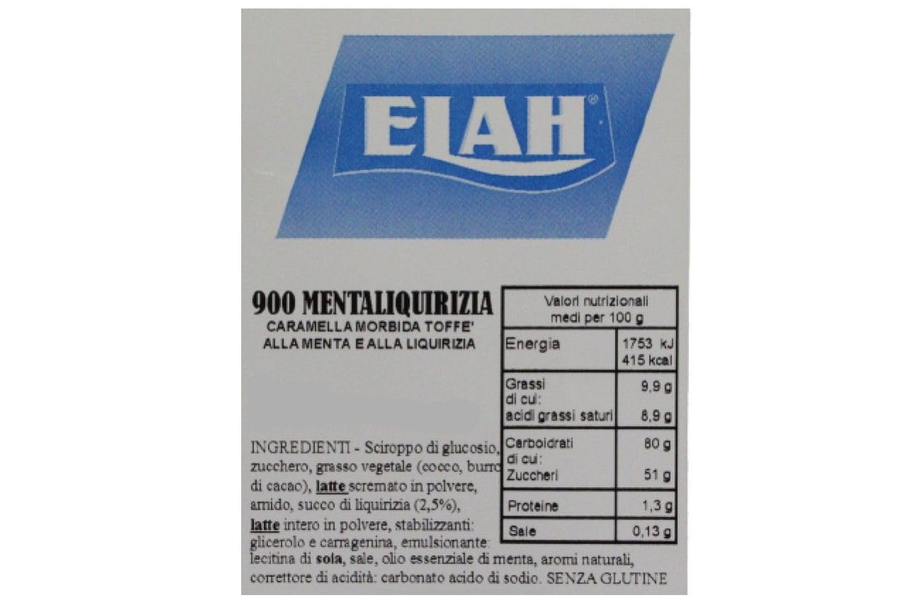 Italian Gourmet Mentaliqurizia Novecento caramelle Toffee Lakritz 6 x 1kg | Menta piperita e liquirizia, Süßwaren im Großformat; weich, aromatisch, Gesamtnettogewicht 6 kg + Kostenlos Polpa 400g