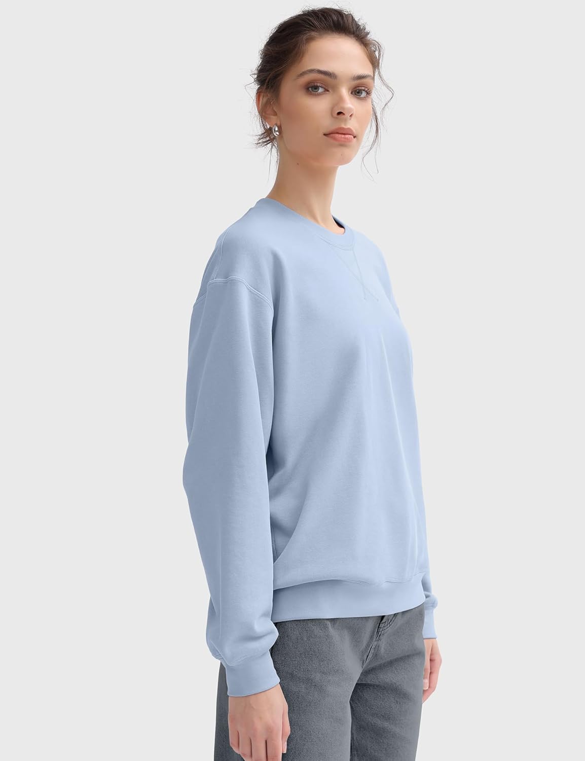 PUMIEY Women's Oversized Sweatshirt Crewneck Long Sleeve Loose Pullover Tops Fall Fashion Airy Collection - Image 2