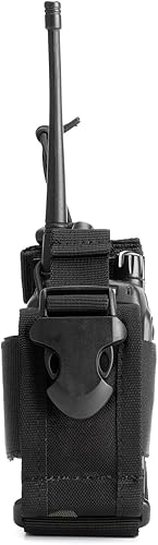 Miniatura 43 de VIPERADE MOLLE - Funda de radio universal para walkie talkie para cinturón y chaleco, soporte de radio táctico para Baofeng, Motorola Beige Bronceado