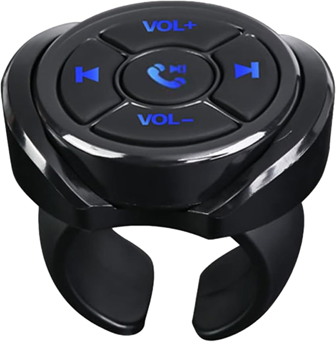 Wireless Steering Wheel Controller - Portable Phone Media Control, Car Multimedia Remote Button Music Receiver | Remote With Simple, Steering Wheel Music Controller For Bike Motorcycle Car