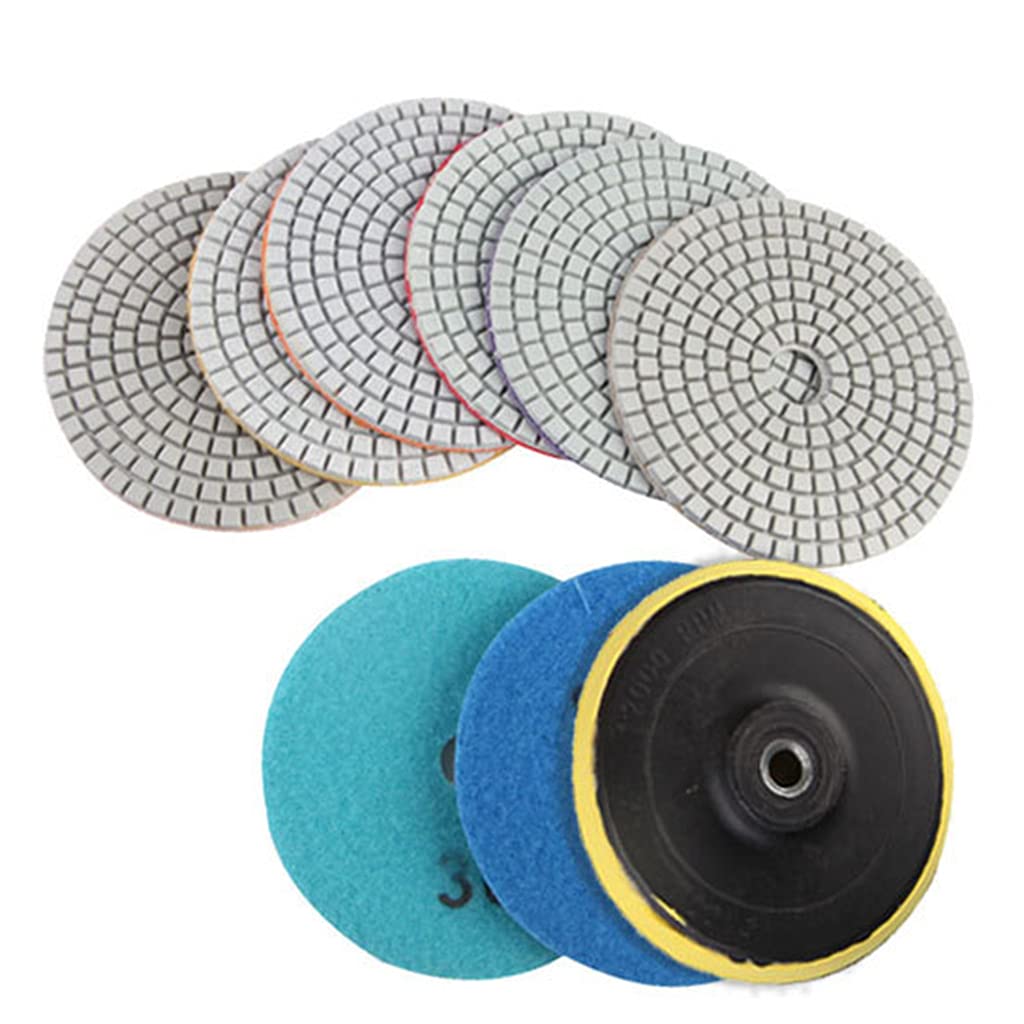 Polierpads Gummi für Marmor Stein Schleifpads Polierpads Bohrer Adapter und Haken