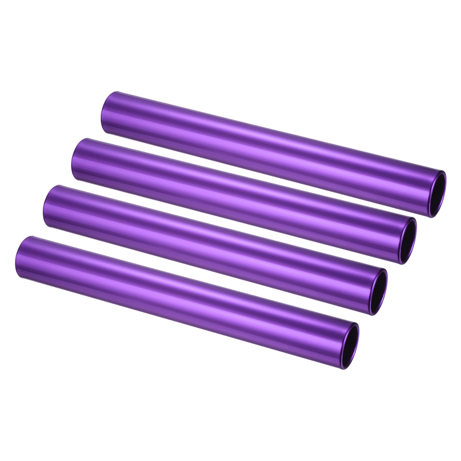 PATIKIL Aluminum Relay Batons, 4 Pcs Field Track Relay Events Baton for Race Gym Track and Field Equipment Class Games Outdoor Sports Running Practice, Purple