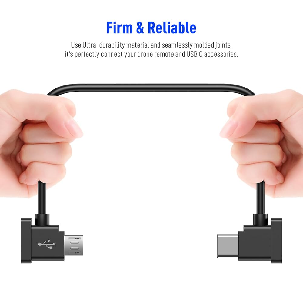 Artisan Tribute Micro Ab To USB C Replacement For DJI Mavic Mini /Mavic 2 Pro Controller USB Type-C OTG Cable, 9.8 Inch