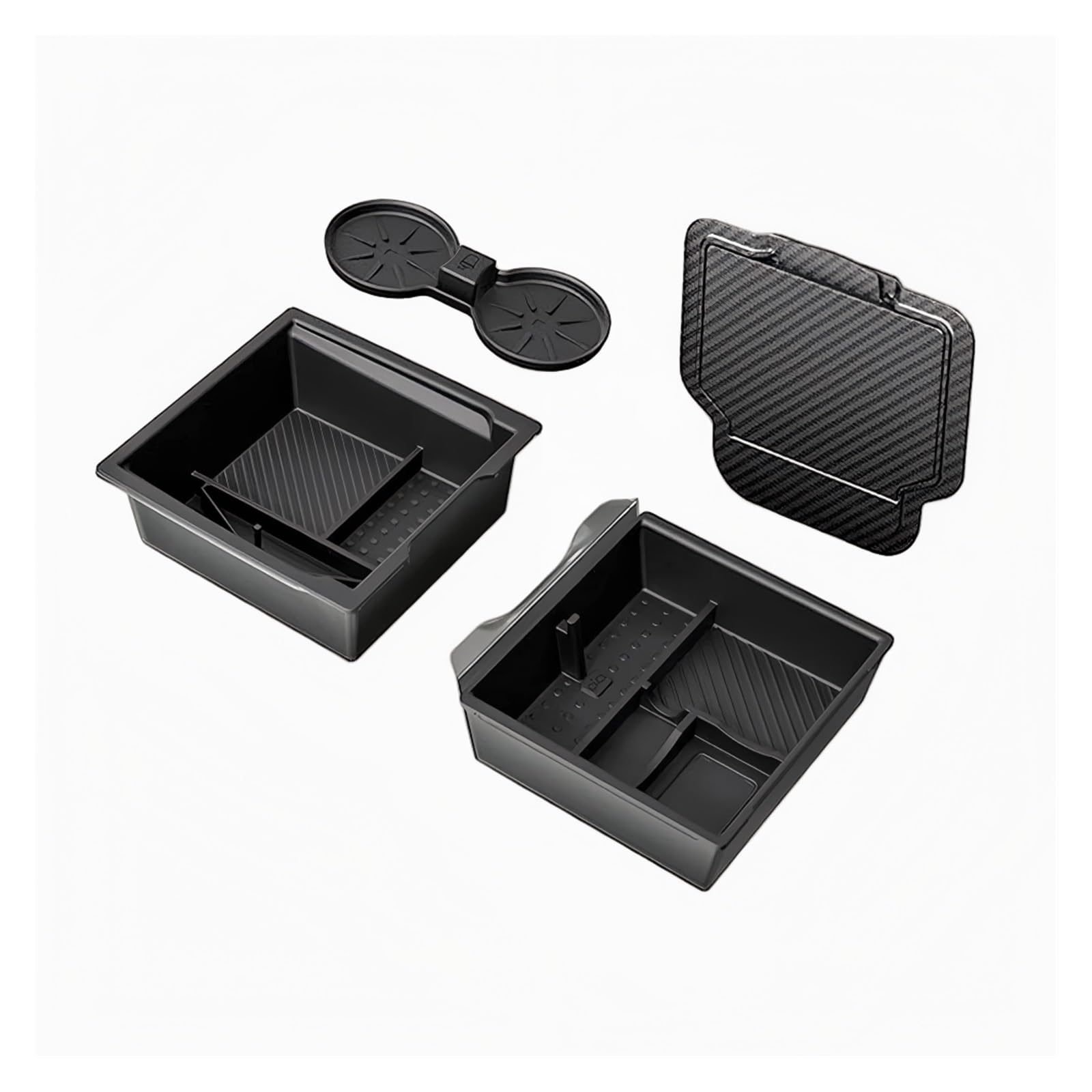 Zynther For Tesla For Model Y Juniper Launch 2026 2025 For 3 Highland 2024-2026 Console Armrest Storage Box Organizer Multifunctional Car Armrest Cushion(4Pcs Set)