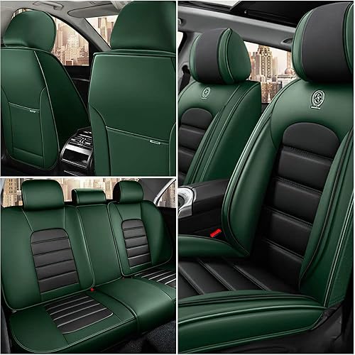 Miniatura 2 de Iceleather Fundas de asiento de automóvil para Ford Fusion 2010-2020, impermeables, suaves, transpirables, de piel sintética, con bolsillos de