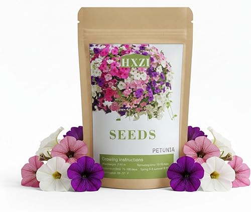 Semillas de petunia para plantar 80000 más semillas de flores de colores mixtos para camas de jardín al aire libre, contenedores y cestas colgantes