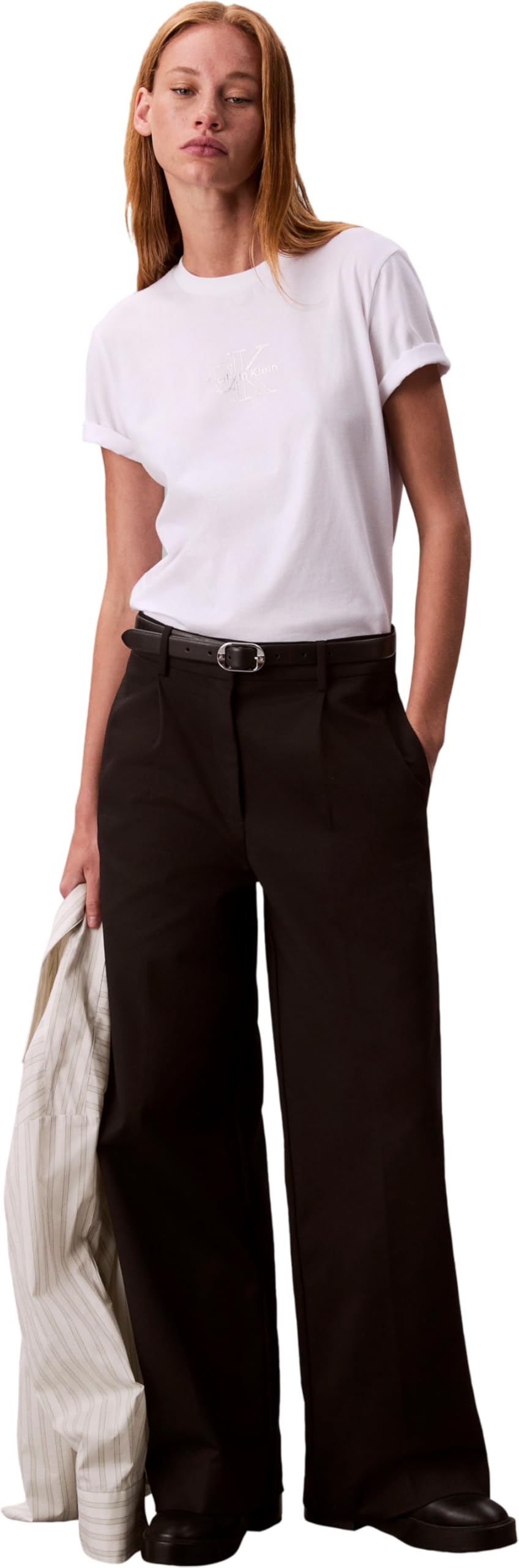 Calvin Klein Donna T-Shirt Maniche Corte Classic Tee Scollo Rotondo