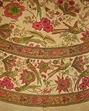 Birds of Paradise Tablecoth-66 Inch Round-Mustard