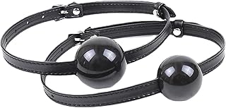 Mordaza De Silicona Con Forma De Bola, Juguetes Bdsm, Ataduras, Mordaza, Arnés, Correa, Mordaza, Juguetes Sexuales Para Parejas, Accesorios Sexuales Para Mujeres, Color Negro, Dos Piezas