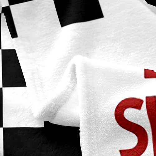 Miniatura 5 de jejeloiu Eat Sleep - Manta de felpa de sprint, tamaño individual de 60 x 80 pulgadas, juego de manta de franela de forro polar rojo y blanco para