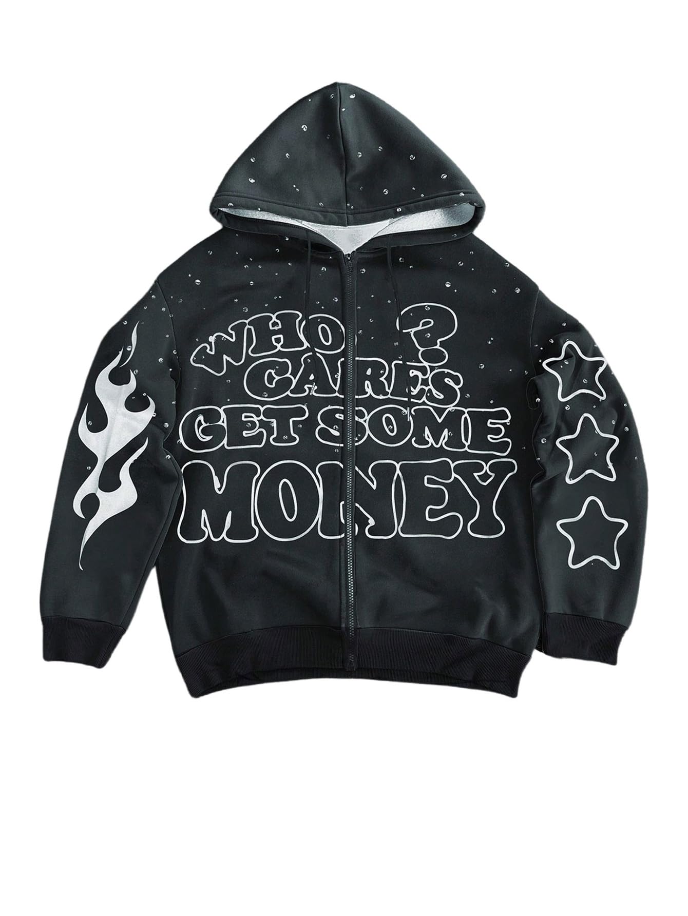 Men's Funny Graphic Hoodies Zip Up Hooded Sweatshirts Long Sleeve Streetwear Tops