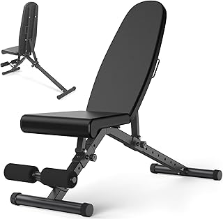 Adjustable Weight Bench, 900lbs Load Strength Training Bench for Full Body Workout With Fast Folding, Incline Decline Strength Training Bench Press for Home Workout Weight Training