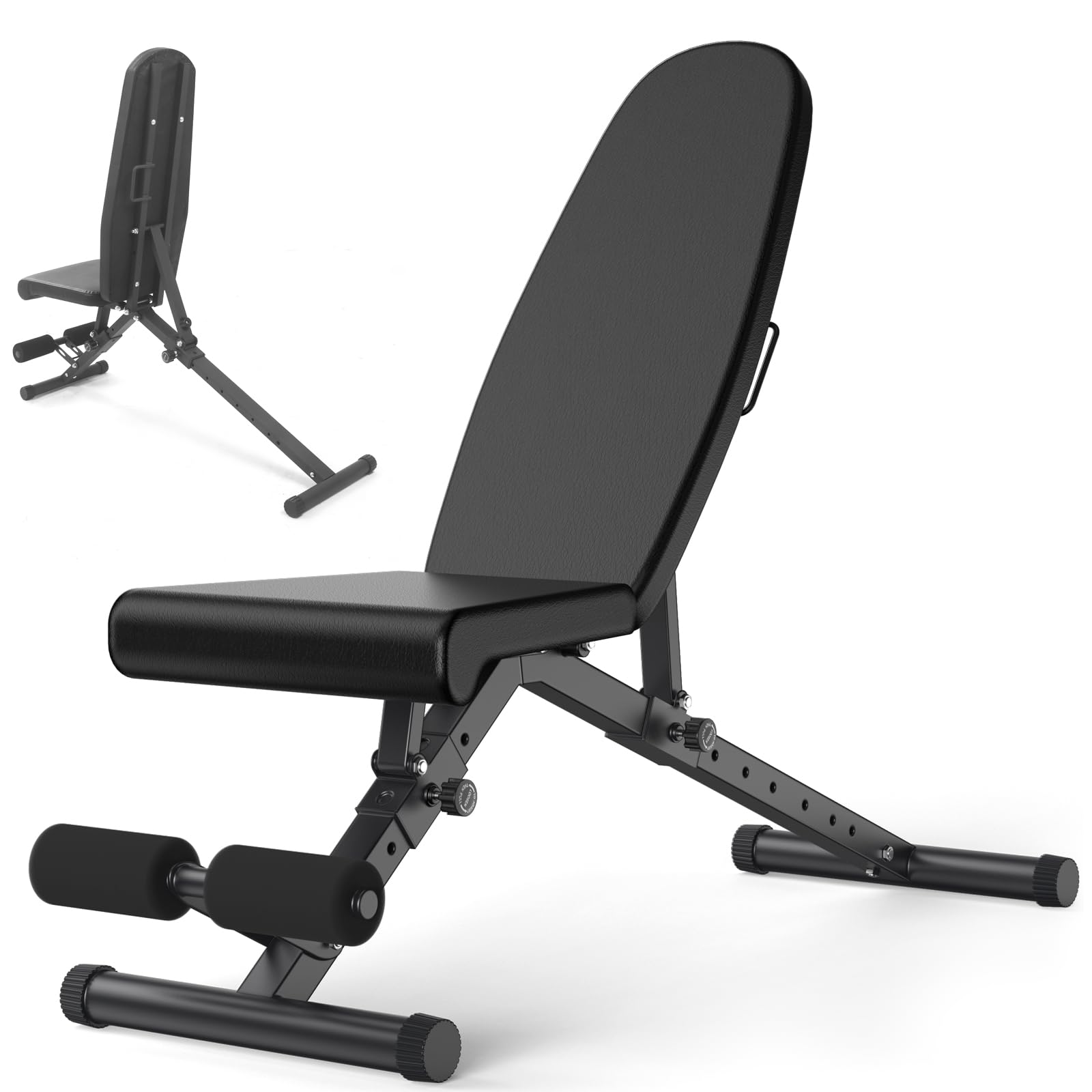 Banc De Musculation Réglable 408 Kg - Banc D'Entraînement Pliable Avec Dossier Étendu 85 Cm, Acier 80x40 Mm Pour Salle De Sport Maison