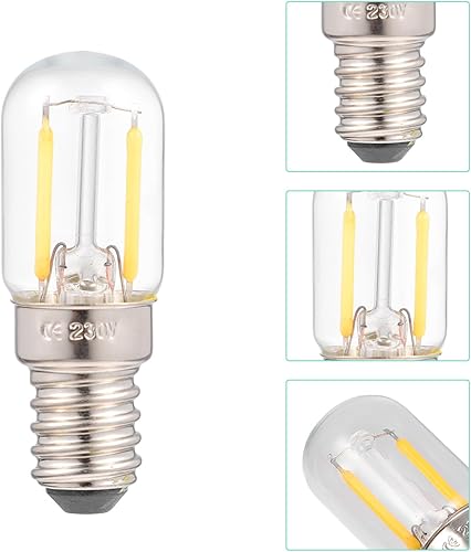 Miniatura 8 de Uonlytech 3 piezas de bombilla de nevera, bombillas de atenuación E14, bombilla para refrigerador, bombilla para electrodomésticos, campana