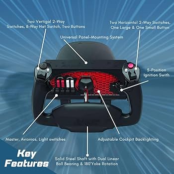 Amazon.com: Honeycomb Alpha Flight Controls Yoke with Honeycomb