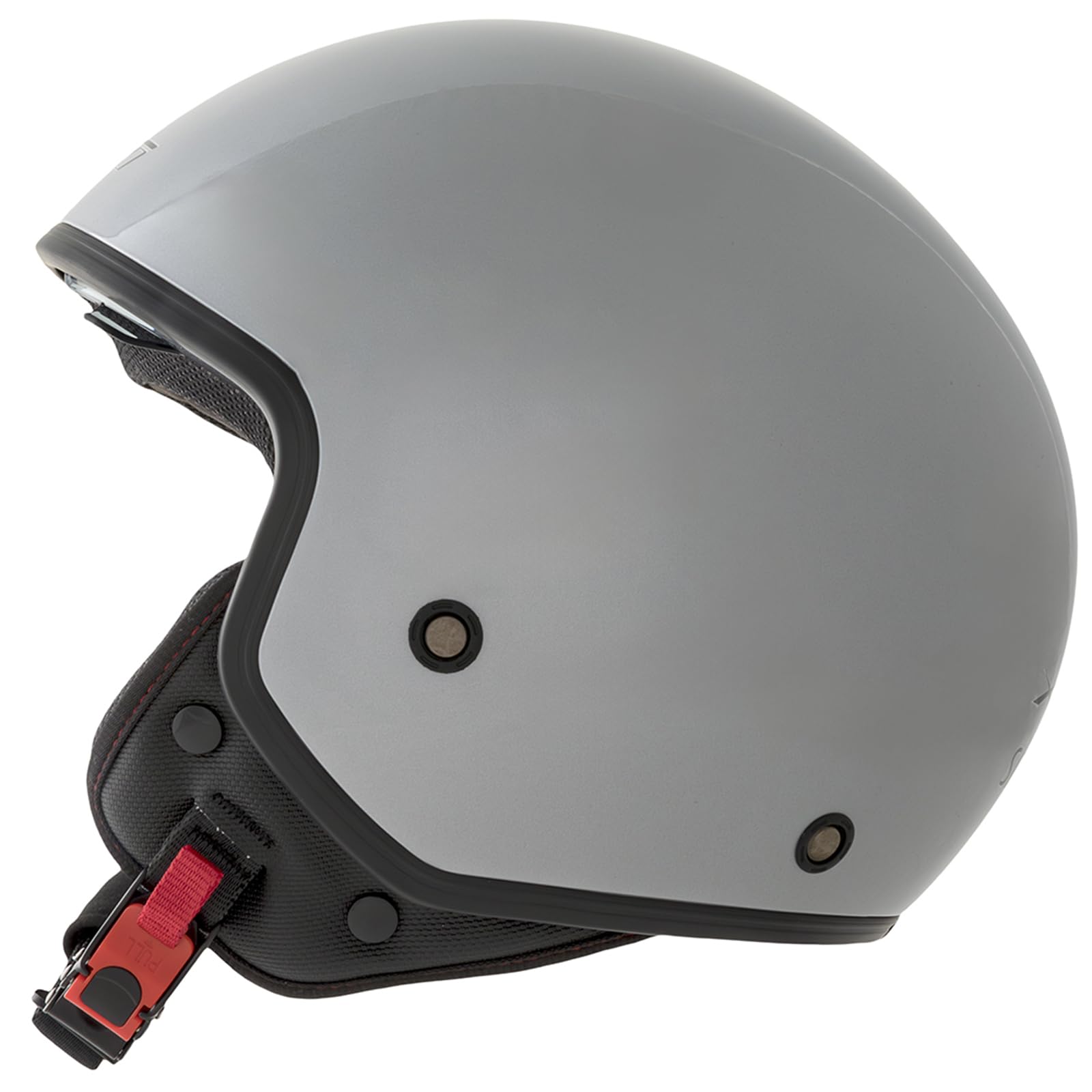 Casco Jet Scooter Moto Omologato ECE 22-06 Visiera Parasole Argento S