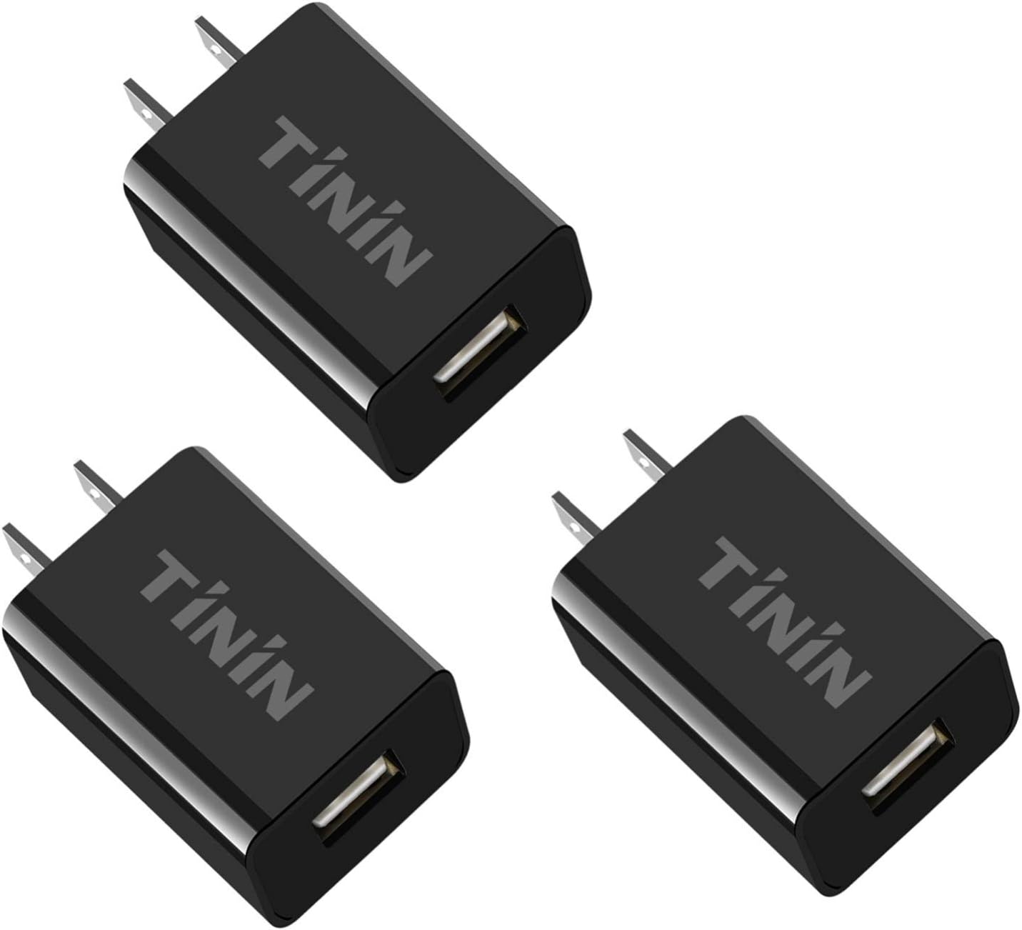 3-Pack Quick Charge 3.0 USB Wall Charger Adapter,18W Charging Block Fast Charger for Samsung Apple iPhone Ipad Google LG HTC and More(Quick Charge 2.0 Compatible) Qualcomm Certified USB Charger TININ