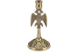 Orthodox Brass Candle Holder: Reverent Symbol of Byzantine Legacy