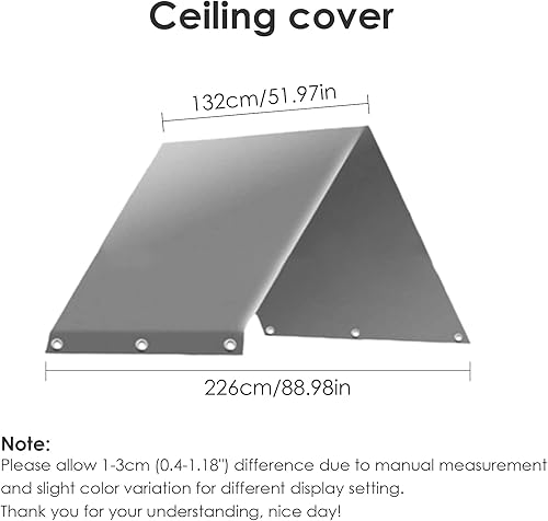 Miniatura 4 de Rehomy Cubierta de techo impermeable de 52 × 89 pulgadas para patio de recreo, reemplazo para juegos al aire libre, juego de columpios, impermeable