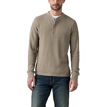 Levis Mens Long Sleeve Thermal 3 Button Henley