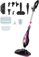 KMFurnila 14-in-1 1550W Steam Mop - Detachable Handheld Cleaner for Hardwood, Tile, Carpet, Grout, 16.4FT Cord