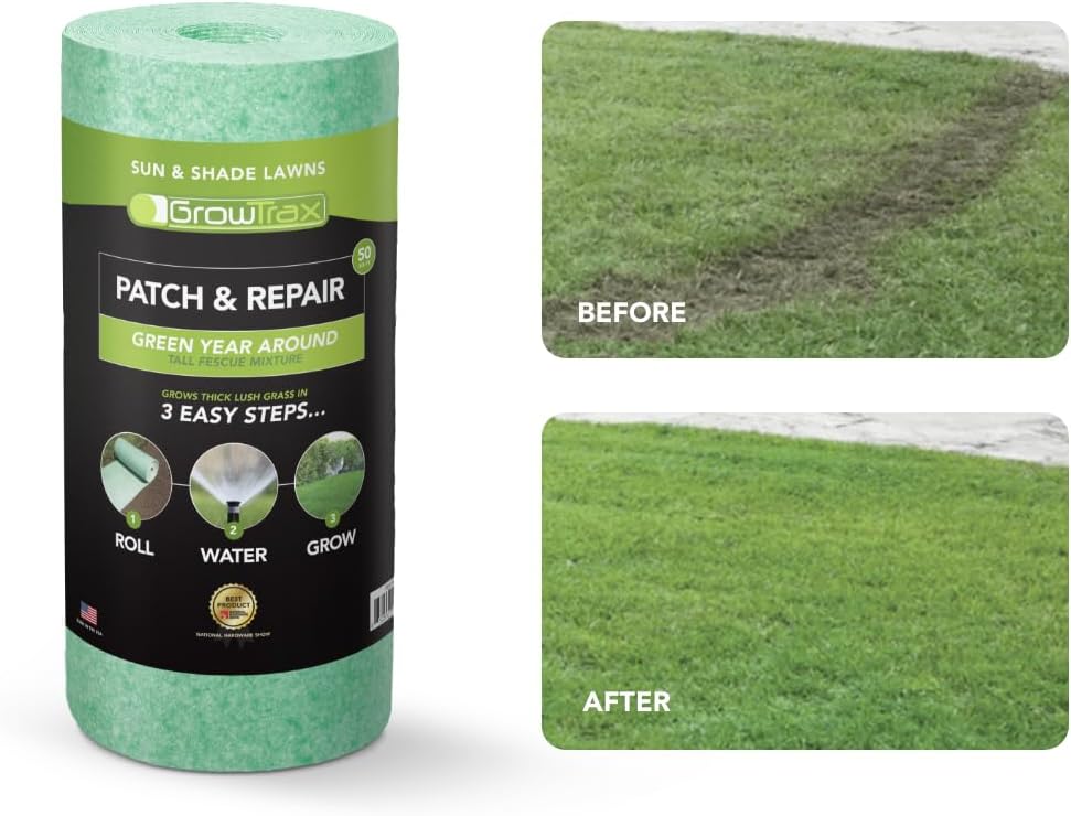 Grotrax Biodegradable Grass Seed Mat, Year Round Green 50