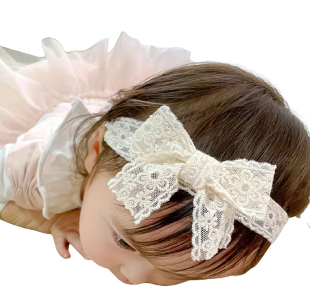 Ziory Lace Headband With Bow Applique - Off White (B09Z81JM76) Amazon Price History, Amazon Price Tracker