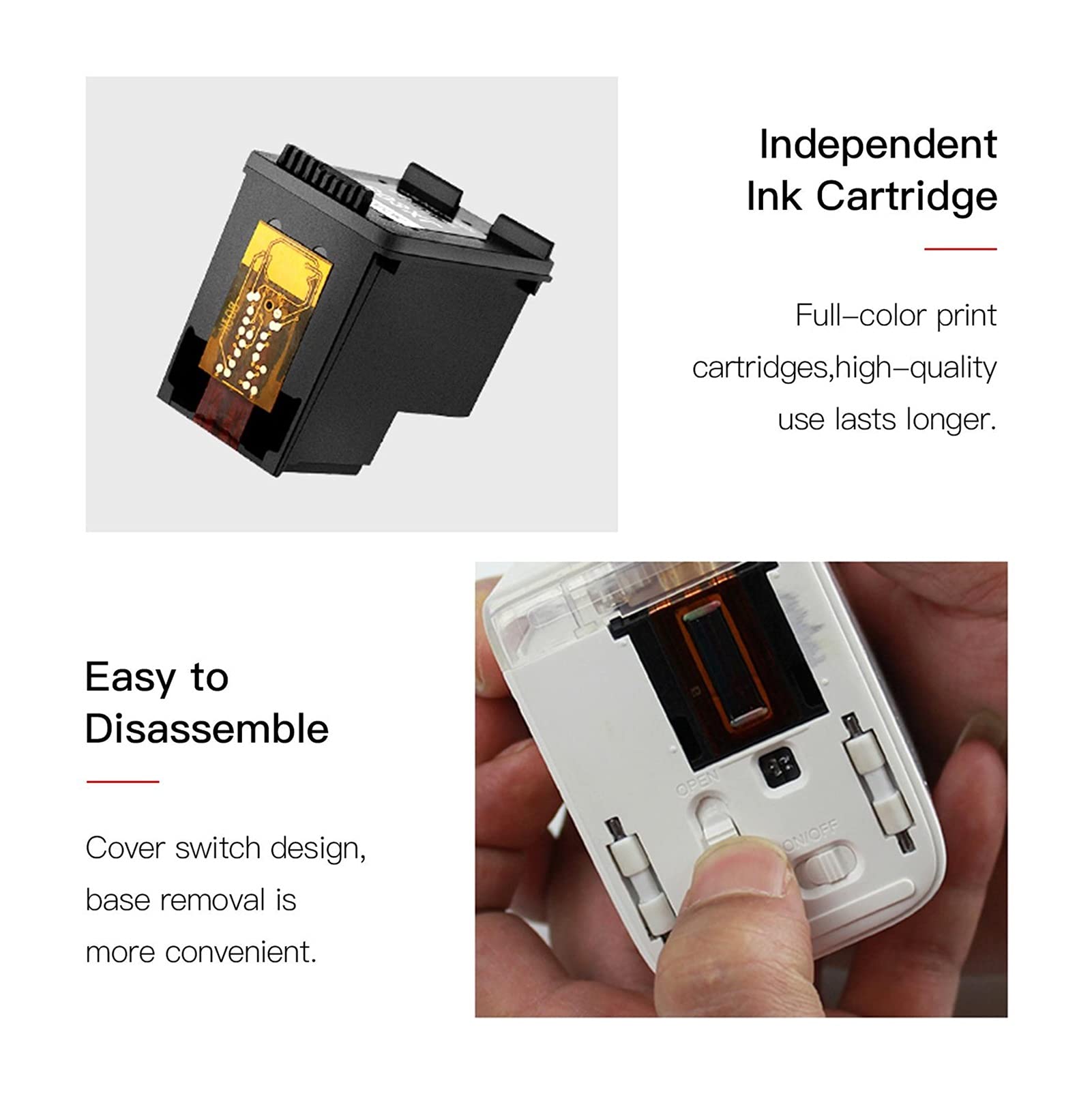 Drukarka RęCzna, MINI HANDHELD Pełna kolorowa drukarka Przenośna drukarka kolorowa WIFI Mobile Drukarka Ręczna Drukarka i wymiana atramentu Drukuj W Dowolnym Miejscu(Curing agent)