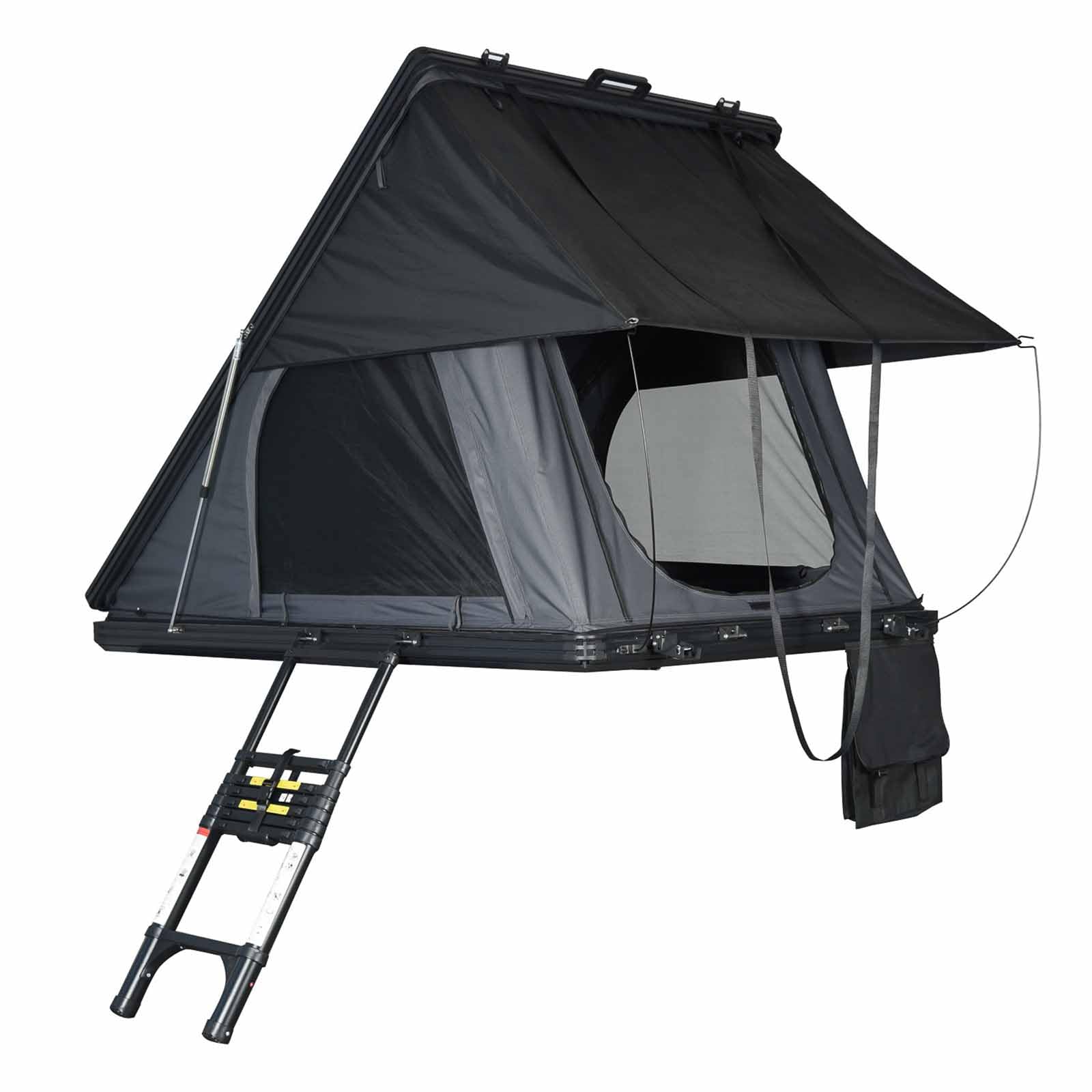 Tente De Toit Rigide pour SUV, Van Et Pickup, Tente De Toit De Voiture étanche Et Résistante Au Vent avec échelle Télescopique, Abri De Camping Extérieur 4 Saisons pour 2-3 Personnes