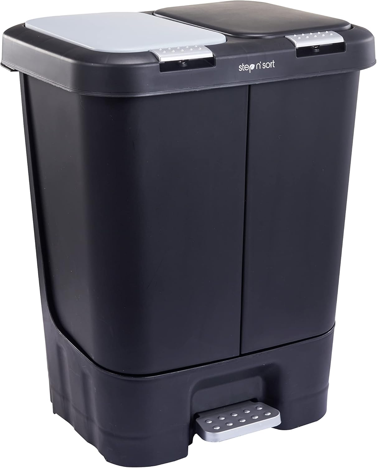 Caneca de basura doble 40L negra Step N' Sort miniatura 1