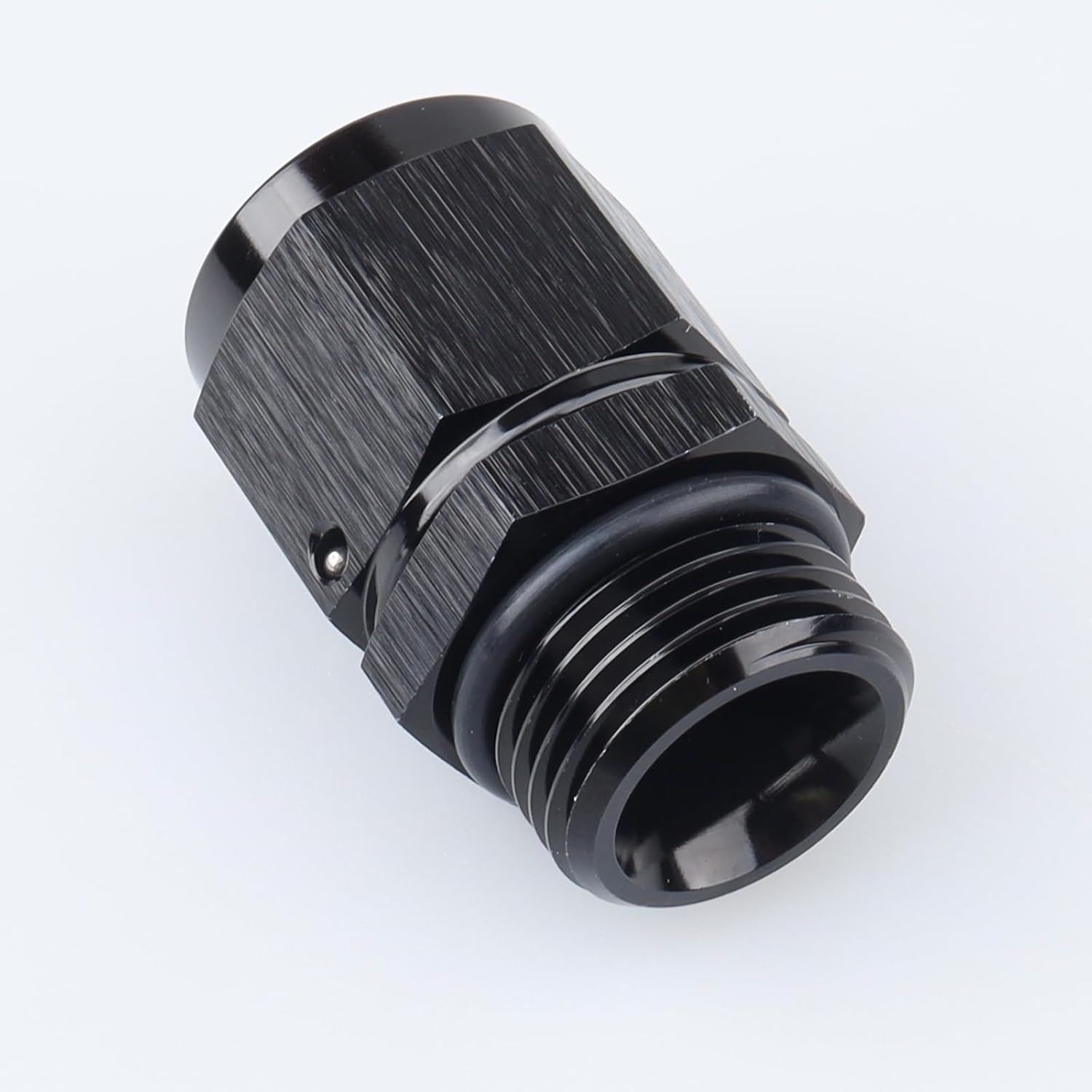 AC PERFORMANCE -10 AN Female Swivel to -8 AN ORB Male Fuel Fitting Aluminum Black