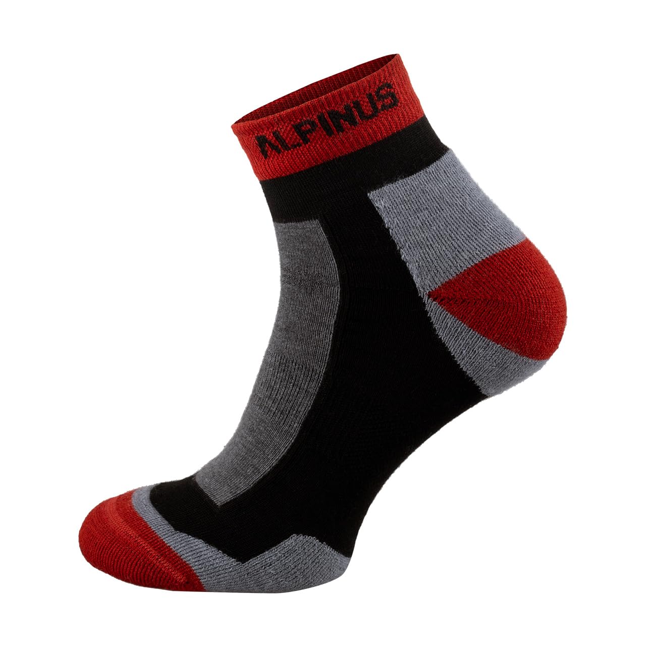 Alpinus Skarpety merino coolmax Sveg Low szaro-czerwone para FI18448