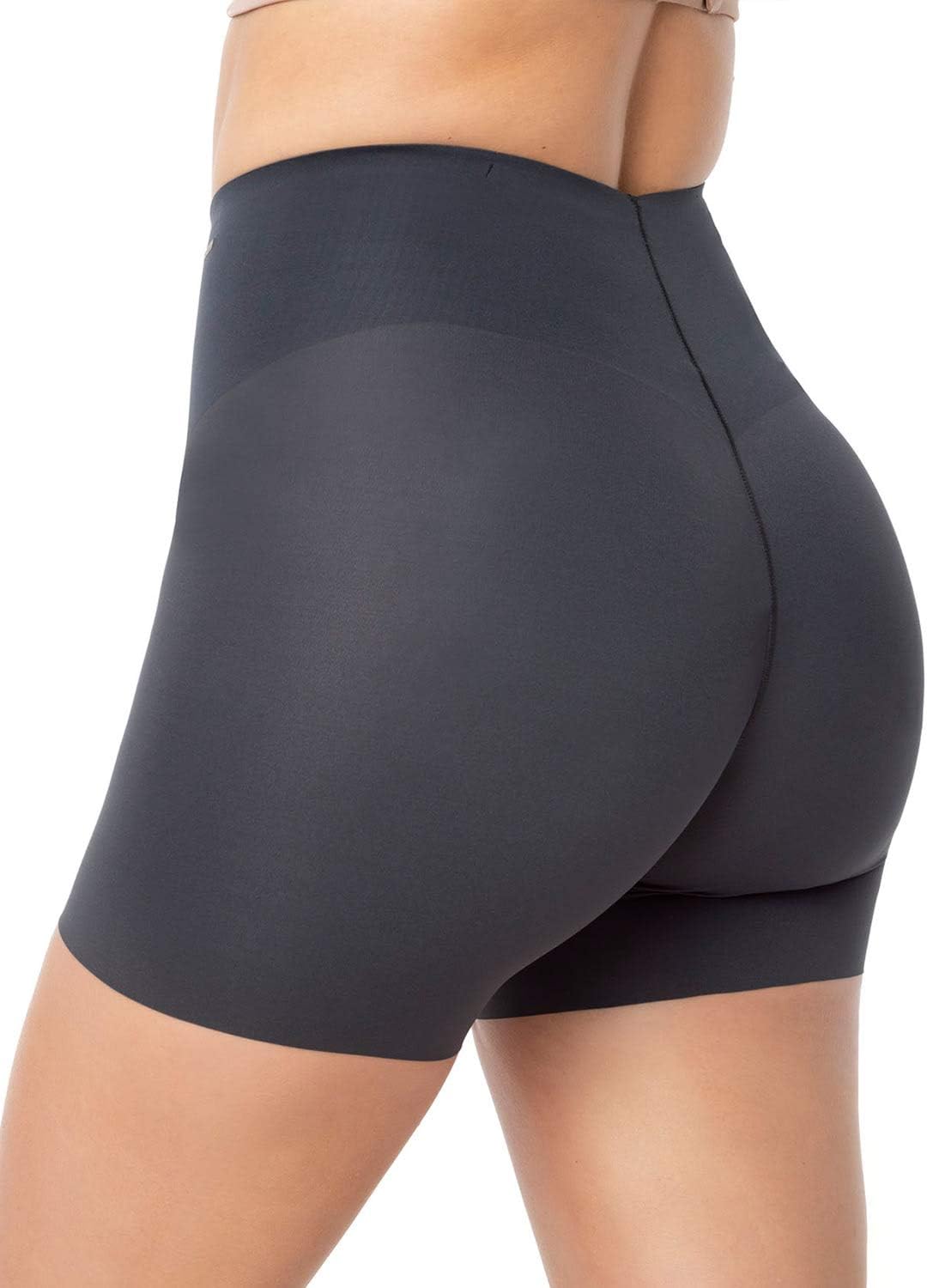 Butt Lifter Shapewear Tummy Control Short Panties for Women with Removable Pads Gray
