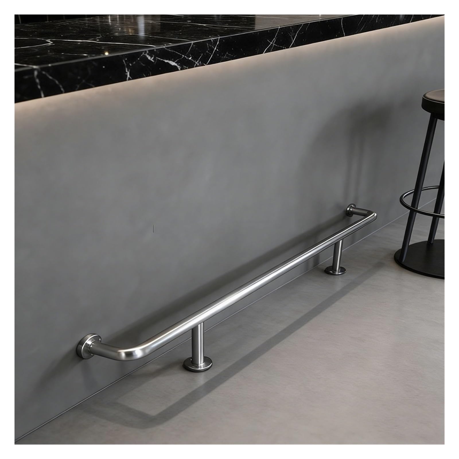 Repose-pieds de bar acier inoxydable anti-fatigue comptoir