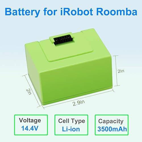 Miniatura 2 de DTK i7 - Batería de repuesto compatible con iRobot Roomba e e i Series i7+ e5 e6 7150 7550 i3 3150 i3+ 3550 i4 4150 i4+ 4624864 ABL-D1 3500mAh
